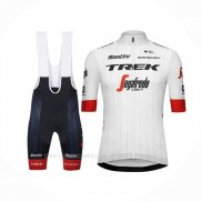 2018 Ropa Ciclismo Trek Segafredo Tour De France Blanco Rojo Mangas Corta y Culotte Corto