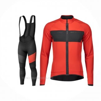 2019 Ropa Ciclismo Scott Rc Ff Rojo Negro Mangas Largas Y Culotte Lunga