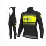 2020 Ropa Ciclismo ALE Amarillo Negro Mangas Largas y Culotte Lunga(2)