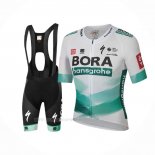2020 Ropa Ciclismo Bora-Hansgrone Blanco Verde Mangas Corta y Culotte Corto