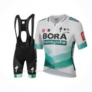 2020 Ropa Ciclismo Bora-Hansgrone Blanco Verde Mangas Corta y Culotte Corto