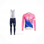 2020 Ropa Ciclismo EF Education First Rosa Mangas Largas y Culotte Lunga