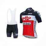 2020 Ropa Ciclismo Lotto Soudal Negro Rojo Blanco Mangas Corta y Culotte Corto