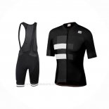 2021 Ropa Ciclismo Sportful Negro Blanco Mangas Corta y Culotte Corto