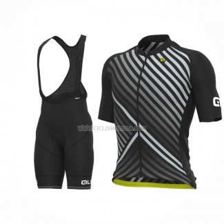 2022 Ropa Ciclismo ALE Blanco Negro Amarillo Mangas Cortas y Culotte ioui018