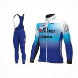 2022 Ropa Ciclismo Bike Exchange Azul Blanco Mangas Largas y Culotte Lunga