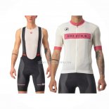 2022 Ropa Ciclismo Giro d'Italia Rosa Blanco Mangas Cortas y Culotte Corto