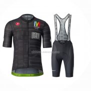 2023 Ropa Ciclismo Castelli Maratona Dles Dolomites-Enel Negro Mangas Cortas y Culotte Corto