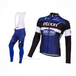 2016 Ropa Ciclismo Etixx Quick Step Azul Negro Mangas Largas y Culotte Lunga