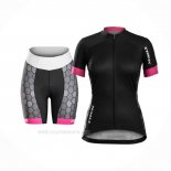 2016 Ropa Ciclismo Mujer Trek Negro Blanco Mangas Corta y Culotte Corto
