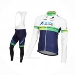 2016 Ropa Ciclismo Orica GreenEDGE Blanco Azul Mangas Largas y Culotte Lunga
