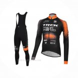 2016 Ropa Ciclismo Trek Selle San Marco Negro Naranja Mangas Largas y Culotte Lunga