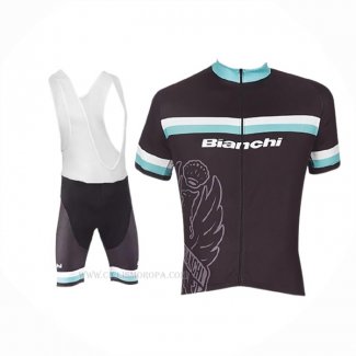 2017 Ropa Ciclismo Bianchi Blanco Azul Claro Mangas Corta y Culotte Corto