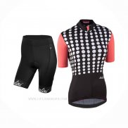2017 Ropa Ciclismo Mujer Nalini Optical Negro Naranja Mangas Corta y Culotte Corto