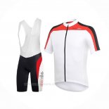 2017 Ropa Ciclismo RH+ Blanco Rojo Mangas Corta y Culotte Corto