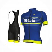 2018 Ropa Ciclismo ALE Azul Amarillo Mangas Corta y Culotte Corto