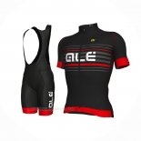 2018 Ropa Ciclismo ALE Negro Rojo Mangas Corta y Culotte Corto