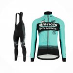 2018 Ropa Ciclismo Bianchi Azul Mangas Largas y Culotte Lunga