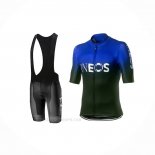 2019 Ropa Ciclismo Castelli Ineos Negro Azul Mangas Corta y Culotte Corto