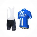 2020 Ropa Ciclismo Sunweb Azul Blanco Mangas Corta y Culotte Corto