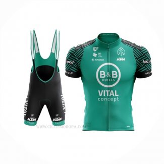 2020 Ropa Ciclismo Vital Concept-BB Hotels Blanco Verde Mangas Corta y Culotte Corto