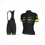 2021 Ropa Ciclismo ALE Gris Amarillo Mangas Corta y Culotte Corto
