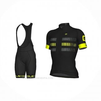2021 Ropa Ciclismo ALE Gris Amarillo Mangas Corta y Culotte Corto