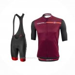 2021 Ropa Ciclismo Castelli Apagado Rojo Mangas Corta y Culotte Corto
