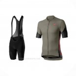 2021 Ropa Ciclismo Castelli Apagado Verde Mangas Corta y Culotte Corto