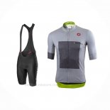 2021 Ropa Ciclismo Castelli Gris Blanco Mangas Corta y Culotte Corto(5)