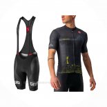 2021 Ropa Ciclismo Giro d'Italia Negro Mangas Corta y Culotte Corto