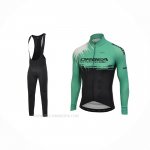 2021 Ropa Ciclismo Orbea Negro Verde Mangas Largas y Culotte Lunga