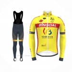 2021 Ropa Ciclismo Wallonie Bruxelles Amarillo Mangas Largas y Culotte Lunga