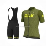 2022 Ropa Ciclismo ALE Verde Amarillo Mangas Cortas y Culotte ioui026