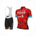 2022 Ropa Ciclismo Bahrain Victorious Rojo Mangas Corta y Culotte Corto