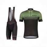 2022 Ropa Ciclismo Scott Verde Mangas Corta Y Culotte Corto