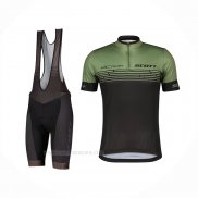 2022 Ropa Ciclismo Scott Verde Mangas Corta Y Culotte Corto