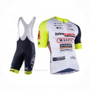 2022 Ropa Ciclismo Wanty-Gobert Cycling Team Blanco Azul Mangas Corta y Culotte Corto