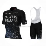 2023 Ropa Ciclismo Hagens Berman Axeon Negro Mangas Cortas y Culotte Corto