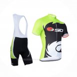 2014 Ropa Ciclismo Castelli SIDI Negro Verde Mangas Corta y Culotte Corto