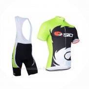 2014 Ropa Ciclismo Castelli SIDI Negro Verde Mangas Corta y Culotte Corto