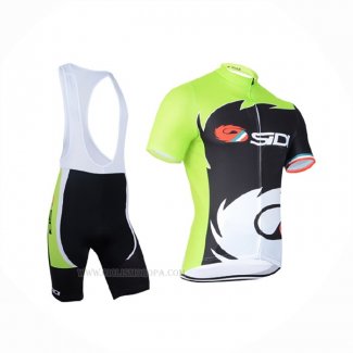2014 Ropa Ciclismo Castelli SIDI Negro Verde Mangas Corta y Culotte Corto