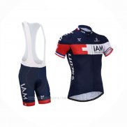 2015 Ropa Ciclismo IAM Azul Mangas Corta y Culotte Corto