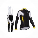 2015 Ropa Ciclismo Northwave Negro Amarillo Mangas Largas y Culotte Lunga