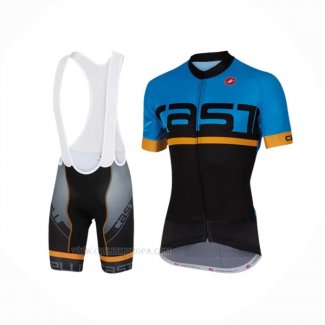 2016 Ropa Ciclismo Castelli Azul Negro Mangas Corta y Culotte Corto