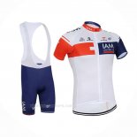 2016 Ropa Ciclismo IAM Rojo Azul Mangas Corta y Culotte Corto