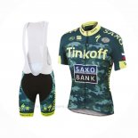 2016 Ropa Ciclismo Tinkoff Saxo Bank Amarillo Verde Mangas Corta y Culotte Corto