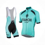 2017 Ropa Ciclismo Bianchi Milano Meja Verde Mangas Corta y Culotte Corto