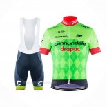 2017 Ropa Ciclismo Cannondale Drapac Verde Mangas Corta y Culotte Corto