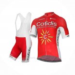 2017 Ropa Ciclismo Cofidis Rojo Mangas Corta y Culotte Corto